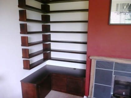 home office cabinets and shelving installations